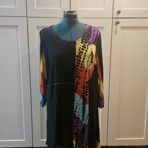 Parsley & Sage Multicolor Abstract Tunic